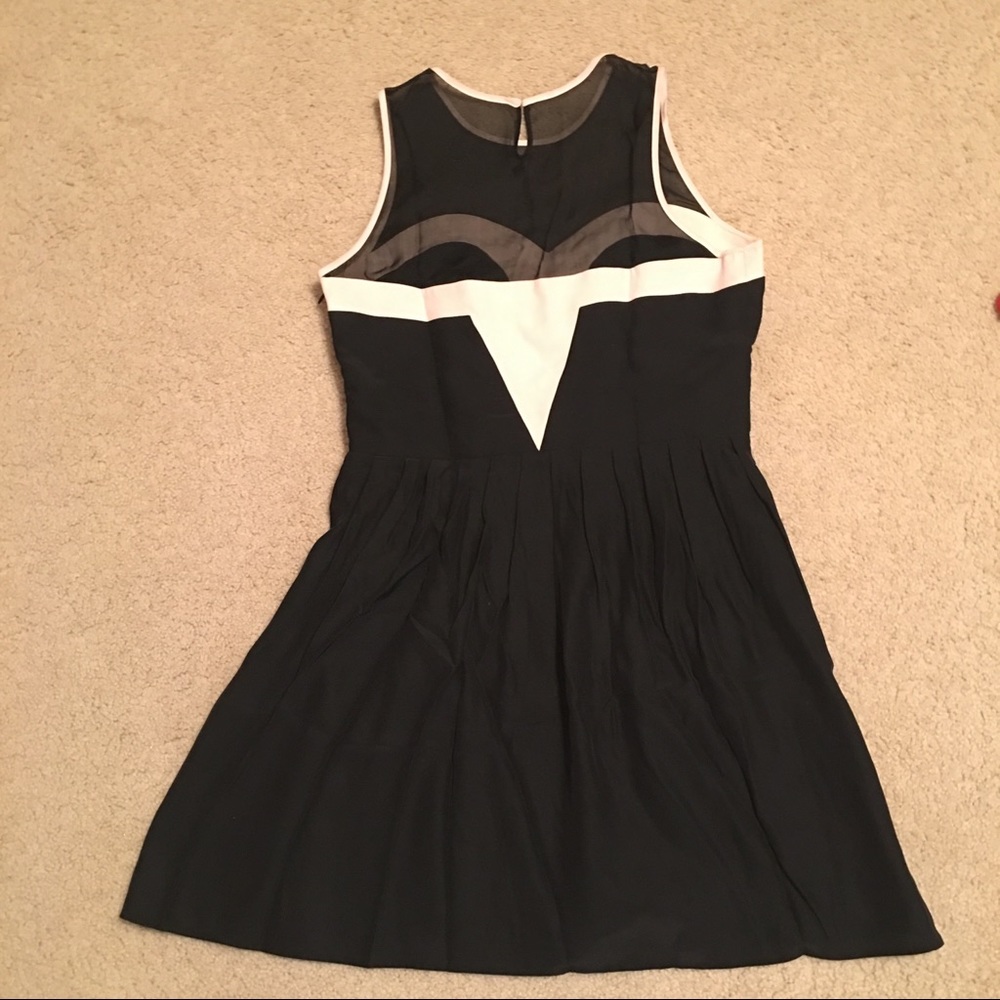 Parker Black Sheer Neck Mini Dress Medium / Small - Picture 4 of 8